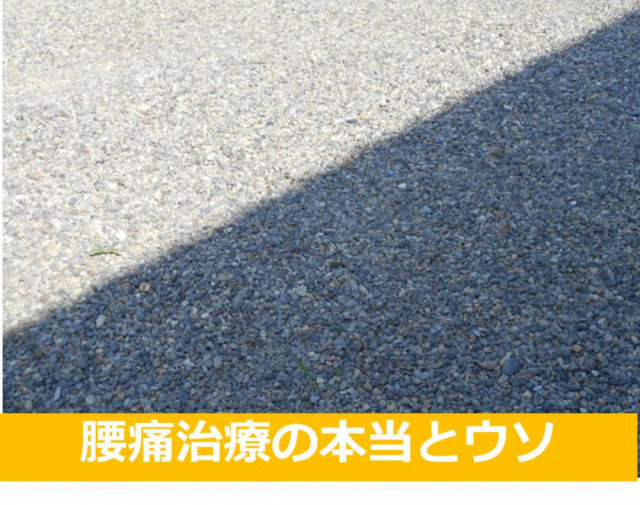 腰痛改善の本当とウソ